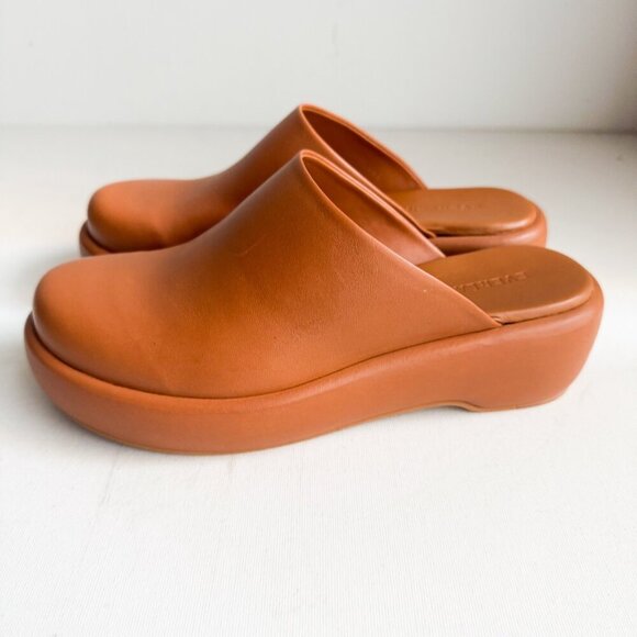 Everlane Leather Brown Minimalist Puffa Clogs Slides 7 - Picture 3 of 10